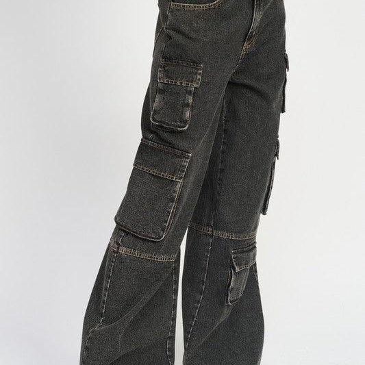 Women's Jeans Cargo Low Waist Jeans