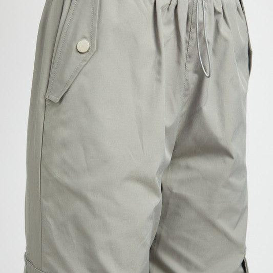 Women's Pants Cargo Parachute Pants Charcoal