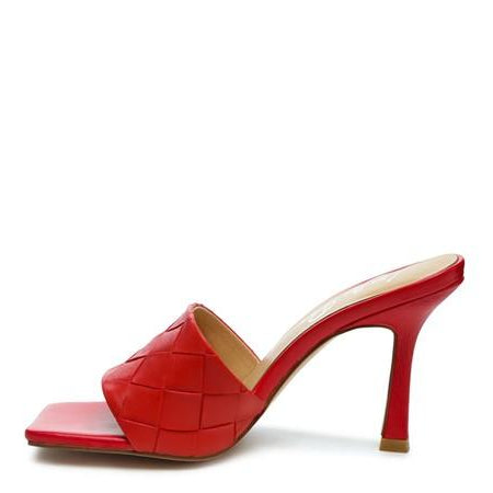 Women's Shoes - Heels Carmen High Heeled Woven Square Toe Sandal