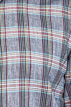 Casual Blue Plaid Shirt – detail view