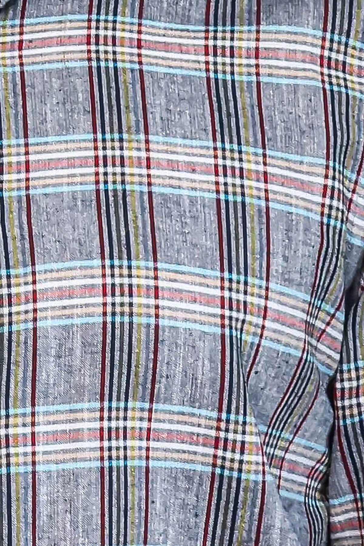 Casual Blue Plaid Shirt – detail view
