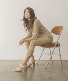 Women's casual braided heel sandals from Oasis Society styled with a chic outfit