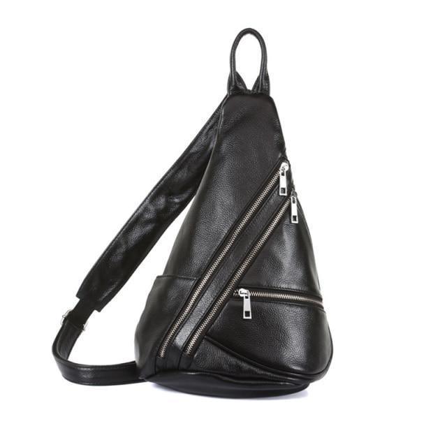 Luggage & Bags - Backpacks Casual Genuine Leather Travel Backpack Black Brown - Dark Brown1
