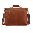 Casual leather briefcase by VacationGrabs with a stylish design and adjustable shoulder strap