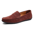 Men's casual leather loafers in brown suede for a stylish and comfortable look