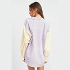 Emory Park casual loose fit shirt in striped design with contrasting sleeves for a relaxed look