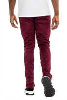 WEIV Men's Burgundy Joggers, stylish and comfortable casual track pants for travel