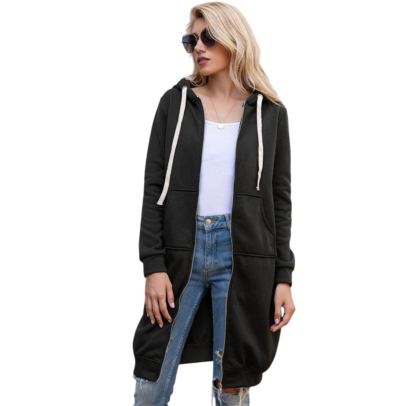 VacationGrabs Casual Travel Hoodie Cardigan for Women