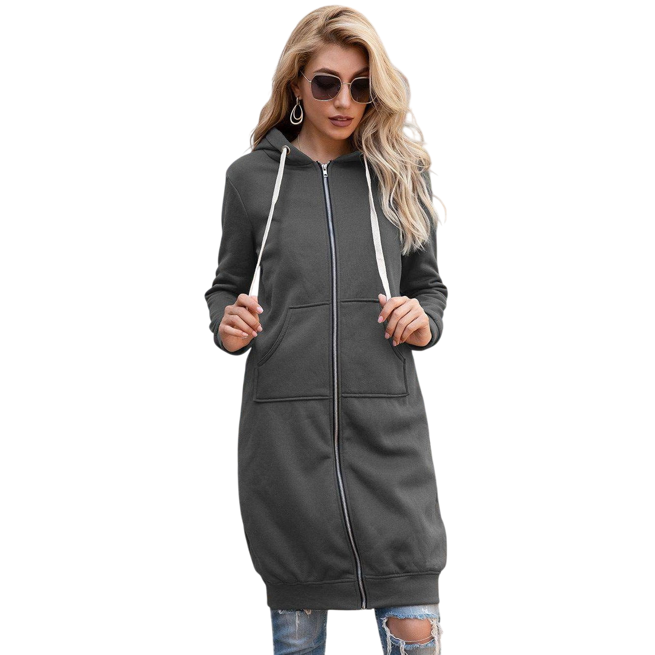 VacationGrabs Casual Travel Hoodie Cardigan for Women