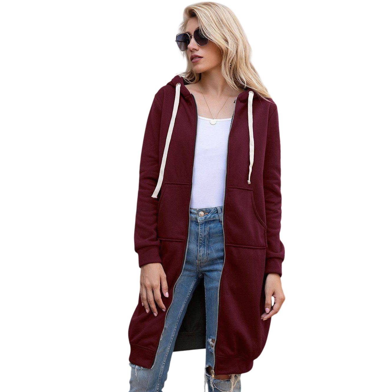 VacationGrabs Casual Travel Hoodie Cardigan for Women