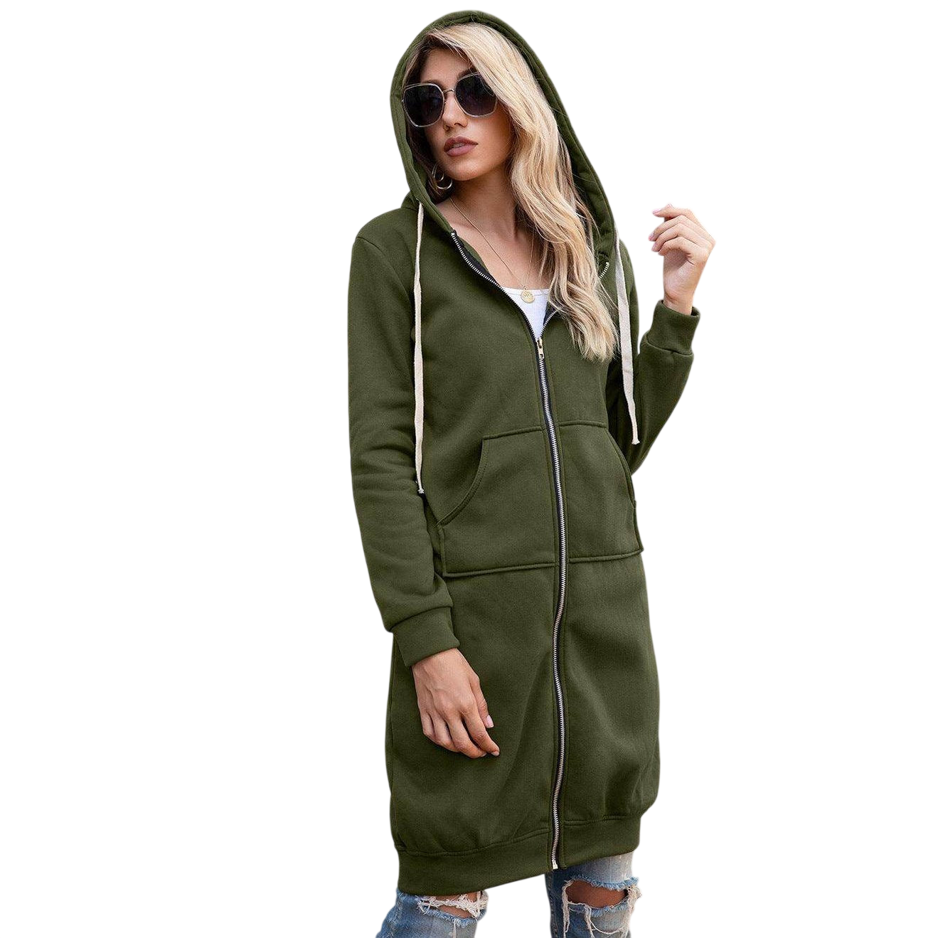 VacationGrabs Casual Travel Hoodie Cardigan for Women