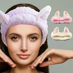 cute cat coral plush bow headband (photo 2 of 8)