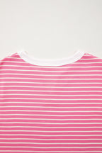 Stripe Colorblock Notched Neck Sleeveless Mini Dress