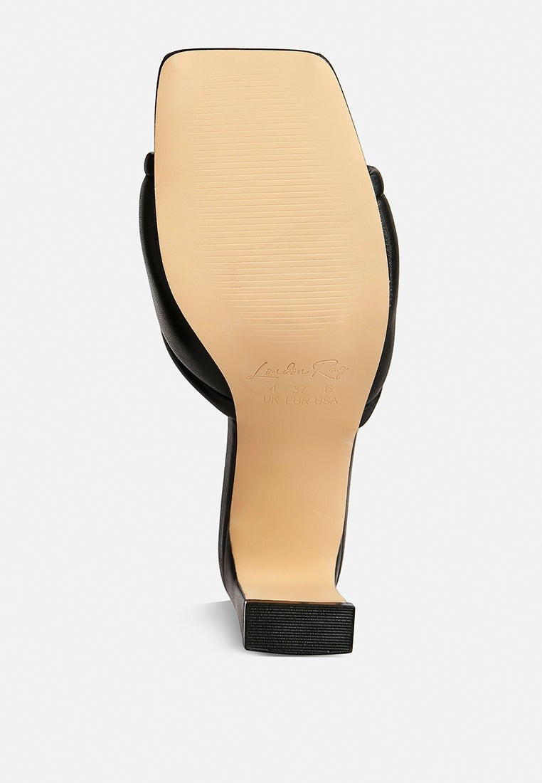 Sandales italiennes matelassées à talons blocs Celine