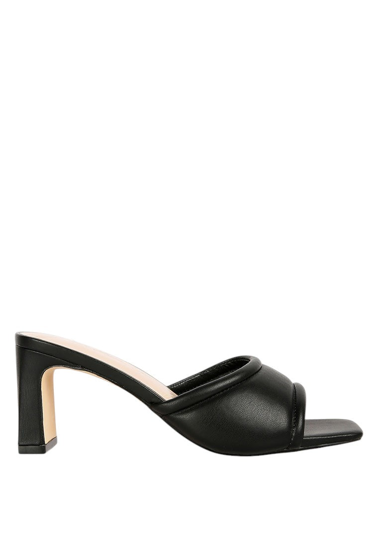 Celine Quilted Italian Block Heel Sandals