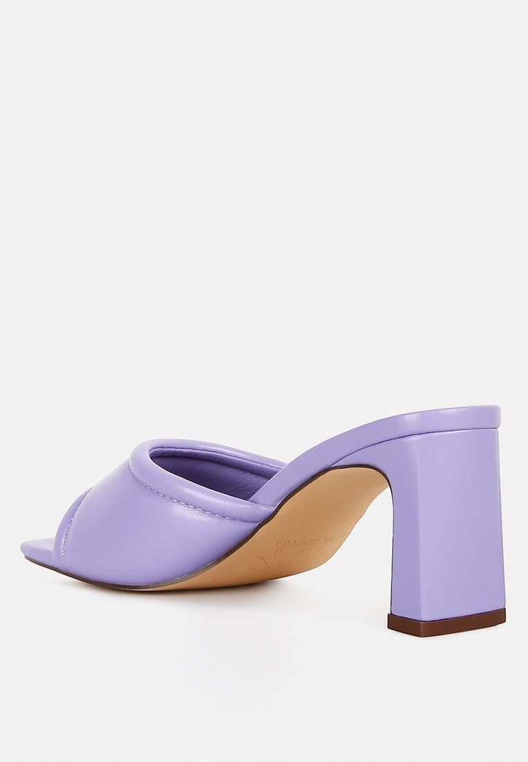 Sandales italiennes matelassées à talons blocs Celine