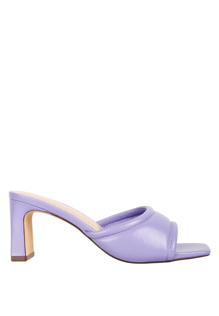 Celine Quilted Italian Block Heel Sandals