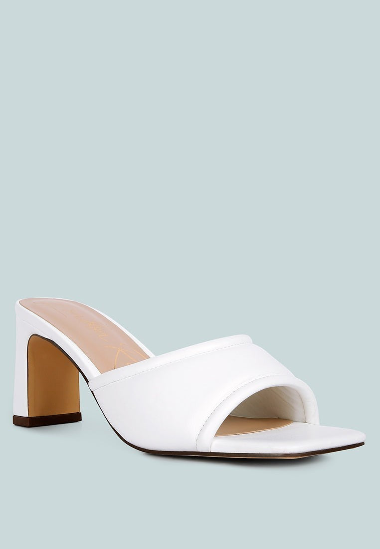 Sandales italiennes matelassées à talons blocs Celine