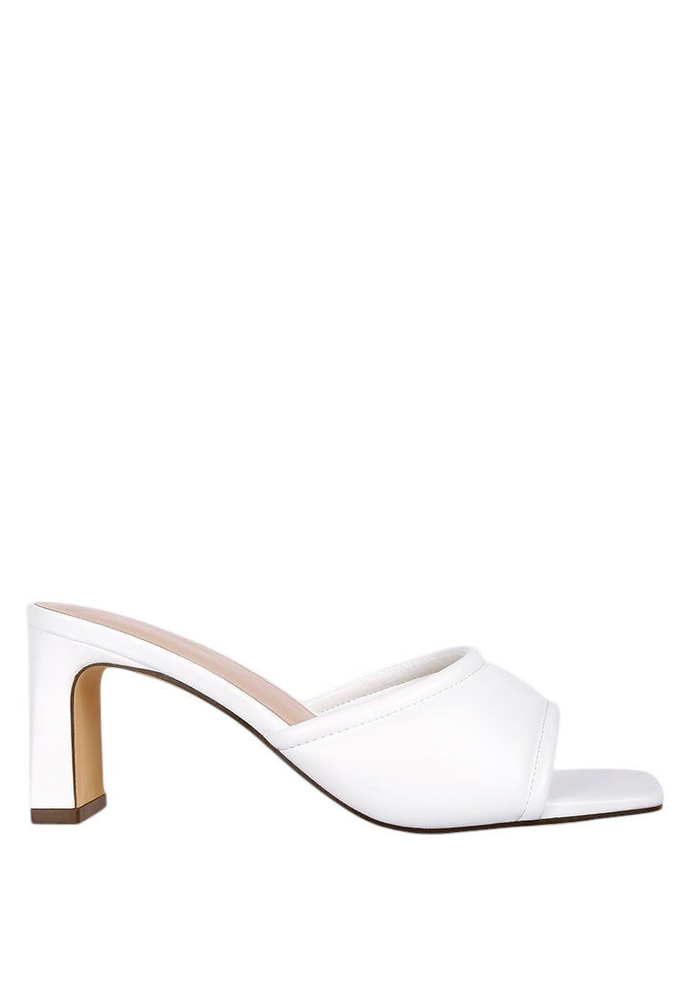 Celine Quilted Italian Block Heel Sandals
