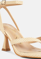 Celty Ankle Strap Spool Heel Sandals