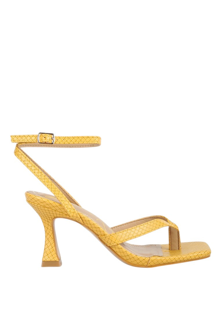 Celty Ankle Strap Spool Heel Sandals