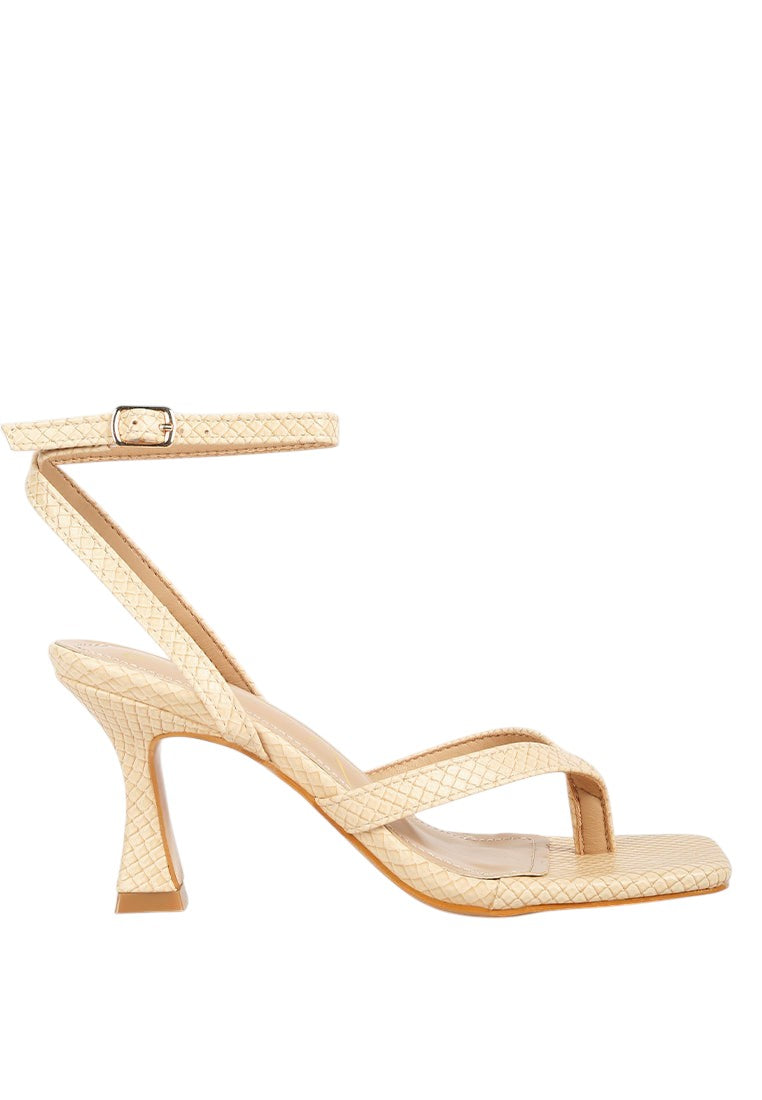 Celty Ankle Strap Spool Heel Sandals