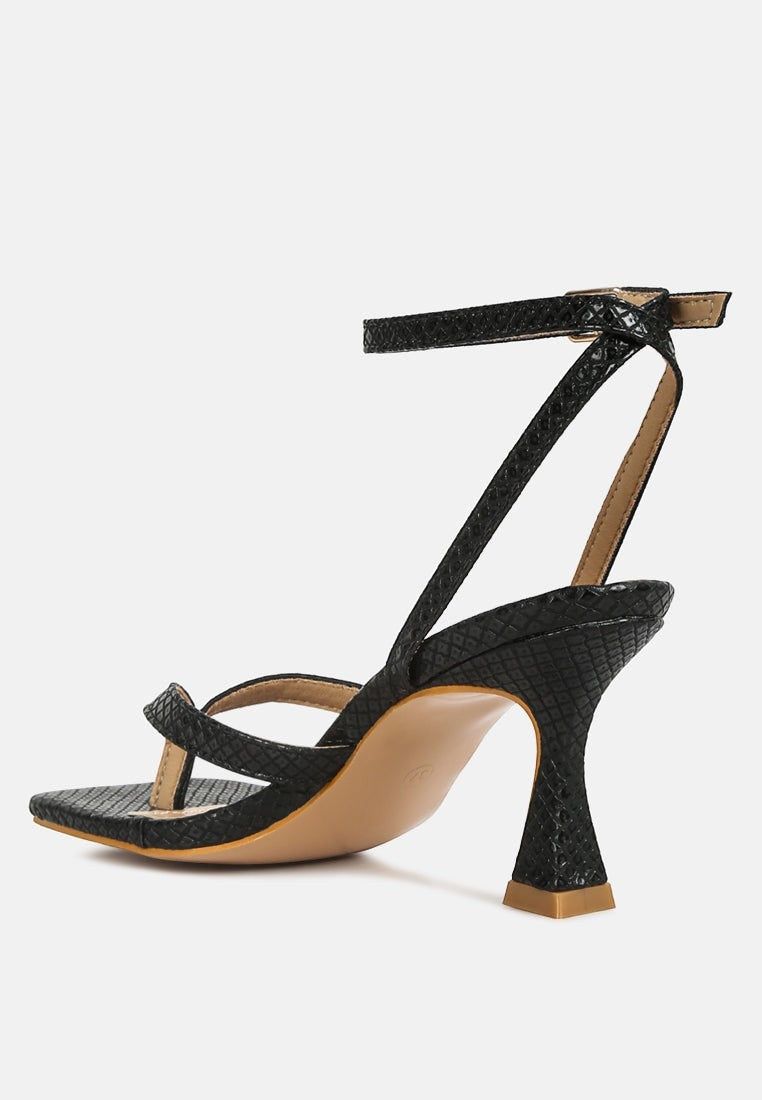 Celty Ankle Strap Spool Heel Sandals