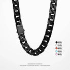 VacationGrabs Men's Black Chain Choker Necklaces with Stylish Links for Casual Wear