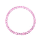 Pink chain choker necklaces designed for men, featuring a bold and stylish look.