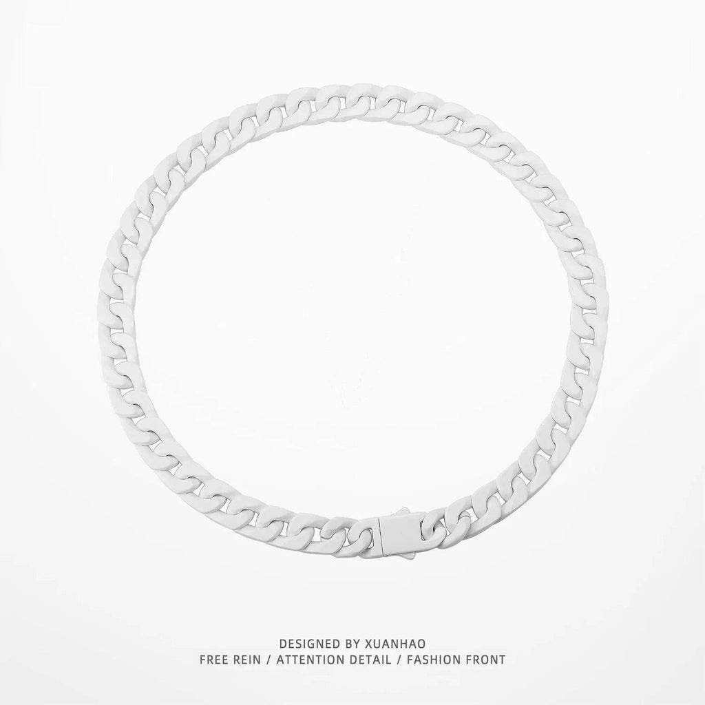 White chain choker necklaces featuring a modern design for stylish men