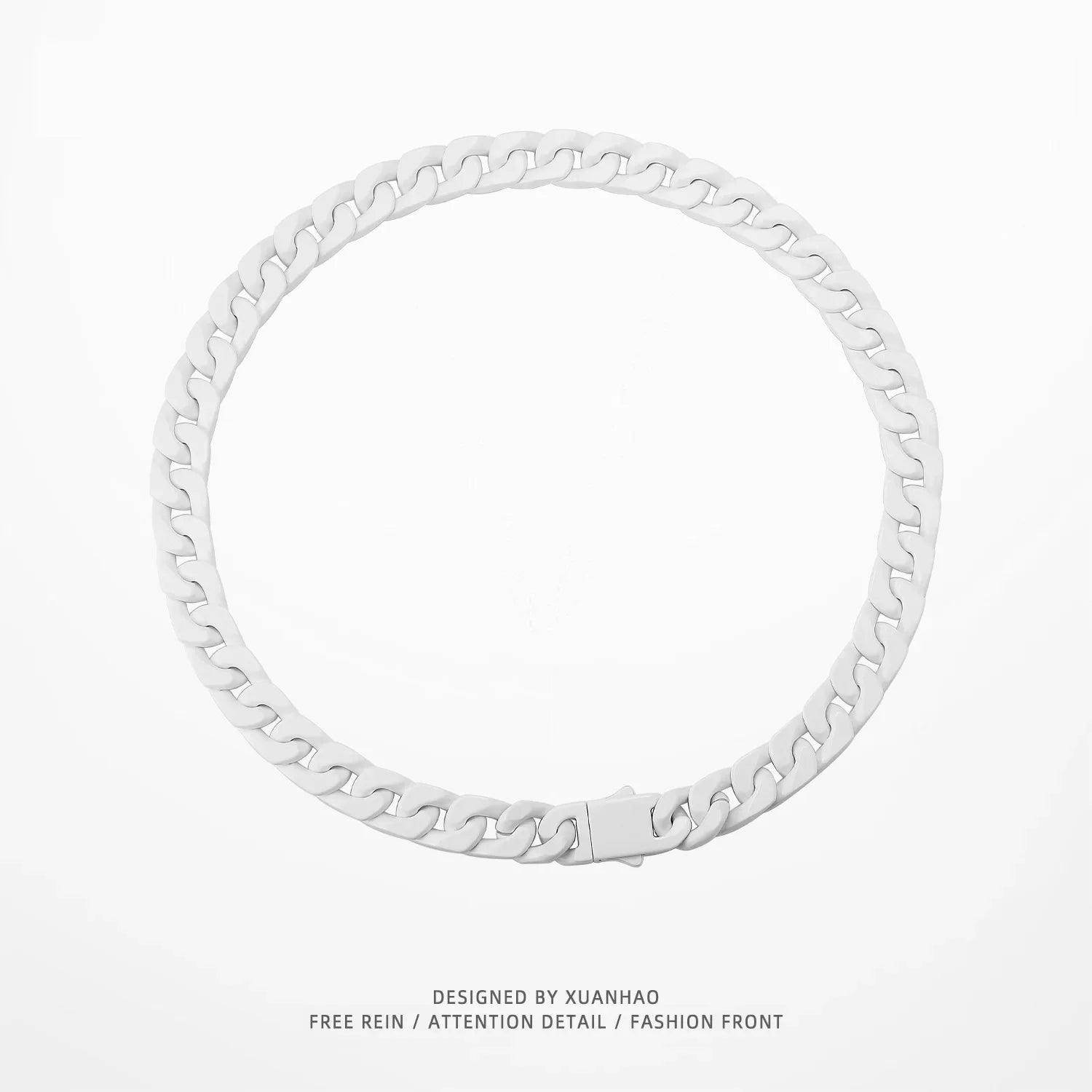 White chain choker necklaces featuring a modern design for stylish men