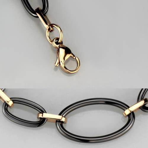 Chain link bracelet rose gold with a secure lobster clasp and sleek design for stylish women