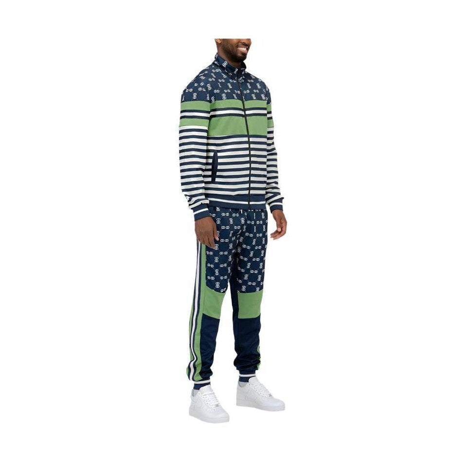 Men's 2PC Chain Link Track Suit - VacationGrabs