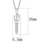 Chain Necklace Pendant 3W1381 - Rhodium 925 Sterling Silver - VacationGrabs