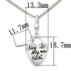 Chain Necklace Pendant LOS430 - Silver 925 Sterling Silver - VacationGrabs