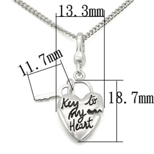 Women's Jewelry - Chain Pendants Chain Necklace Pendant LOS430 - Silver 925 Sterling Silver Chain Pendant with No Stone