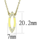 Women's Jewelry - Chain Pendants Chain Necklace Pendant TK3285 - IP Gold(Ion Plating) Stainless Steel Necklace with Top Grade Crystal in Clear