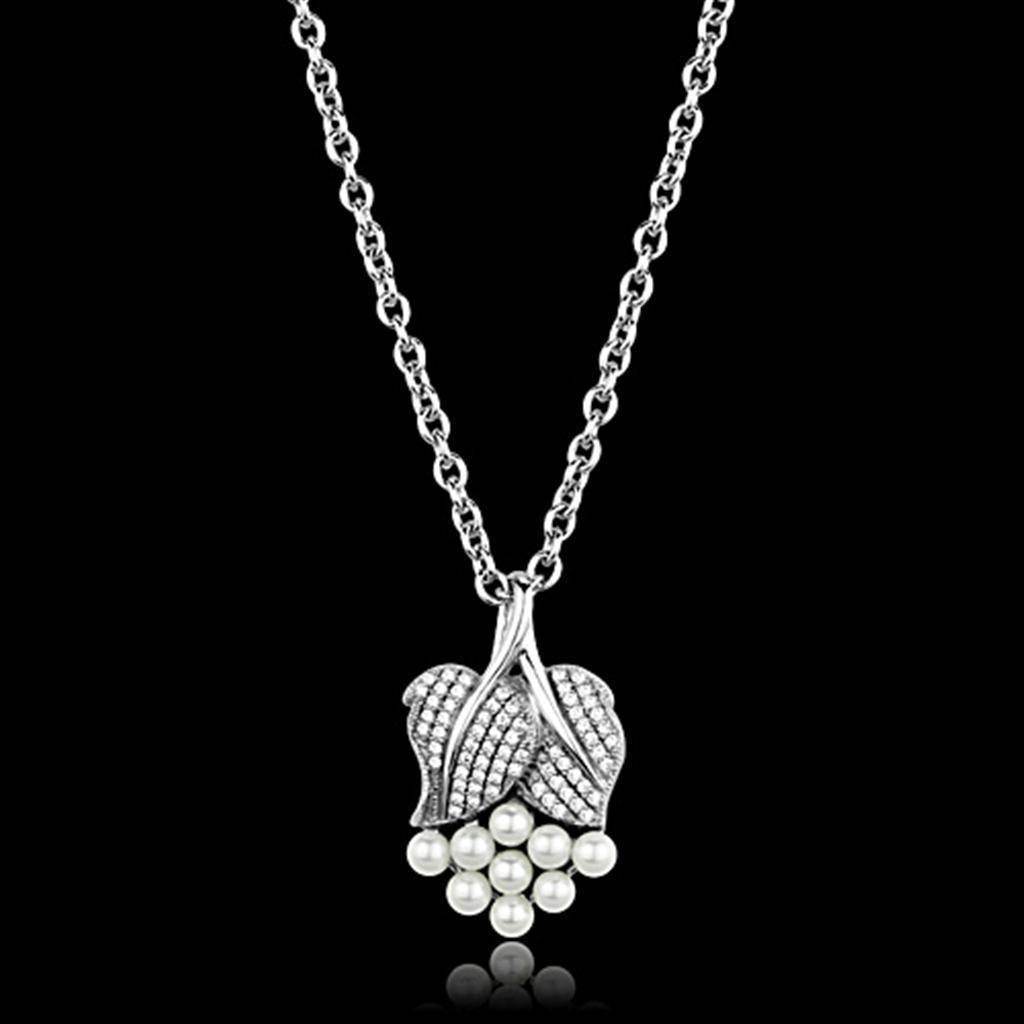 Chain Necklace Pendant TS165 - Rhodium 925 Sterling Silver - VacationGrabs