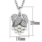 Chain Necklace Pendant TS165 - Rhodium 925 Sterling Silver - VacationGrabs