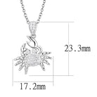 Women's Jewelry - Chain Pendants Chain Necklace Pendant Women's Crab Pendant 3W1377 - Rhodium 925 Sterling Silver Chain Pendant