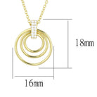 Women's Jewelry - Chain Pendants Chain Necklace Pendant Women's TS601 - Gold 925 Sterling Silver Necklace with AAA Grade CZ in Clear