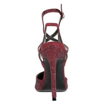 Women's Shoes - Sandals Charmer Rhinestone Embellished Stiletto Sandals