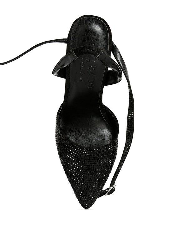 Women's Shoes - Sandals Charmer Rhinestone Embellished Stiletto Sandals