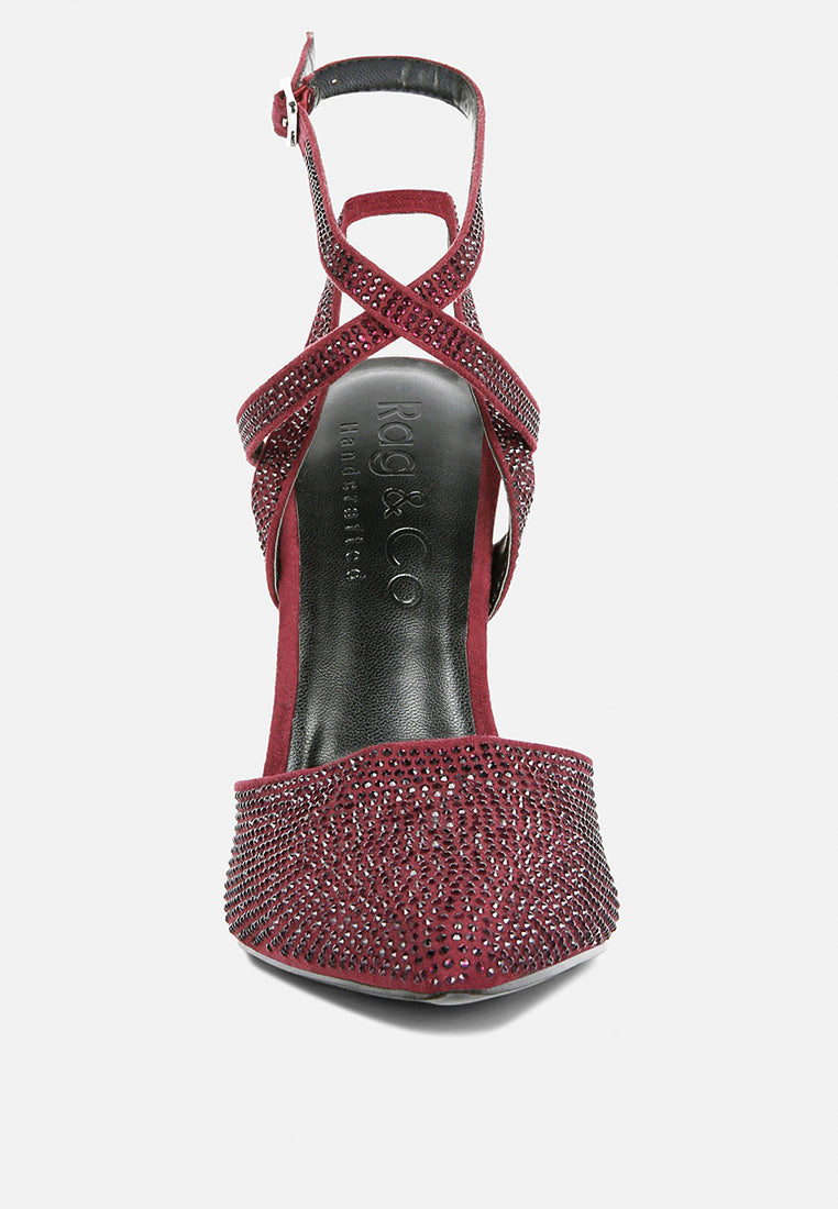Charmer Diamante Studded High Heeled Sandal