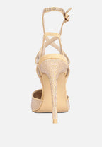 Charmer Diamante Studded High Heeled Sandal