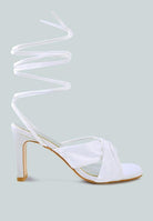 Women's Shoes - Heels Chasm Satin Ruched Strap Tie Up Sandals