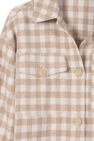 Women's Shirts Check pattern long shacket