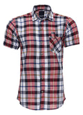 Checked Patterned Short Sleeve Men Shirt by Wessi – front view