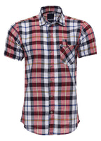 Checked Patterned Short Sleeve Men Shirt by Wessi – front view