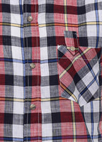 Checked Patterned Short Sleeve Men Shirt by Wessi – detail view